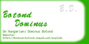 botond dominus business card